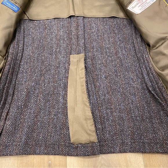 VINTAGE! 🌟HARRIS TWEED🌟 MENS 2 BUTTON WOOL SPORT COAT BLAZER BROWN SZ 40 - Picture 9 of 13
